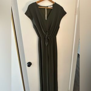 Olive Green Full Length Jumpsuit
